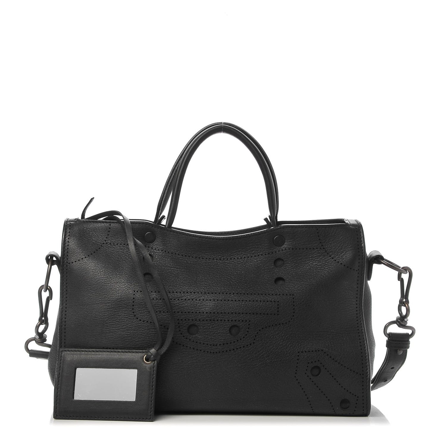 Veau Grana Perforated Blackout Hardware S City Black