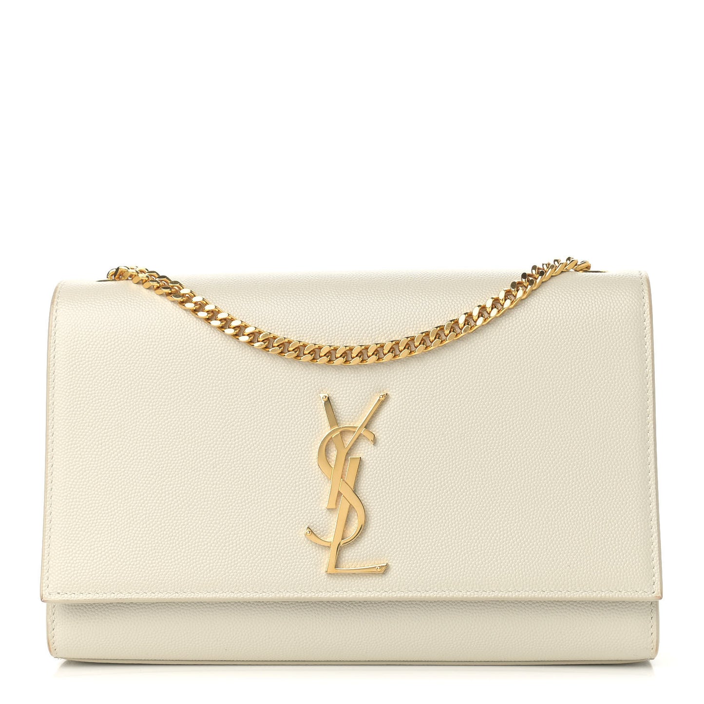 Grain De Poudre Medium Classic Monogram Kate Satchel Crema Soft