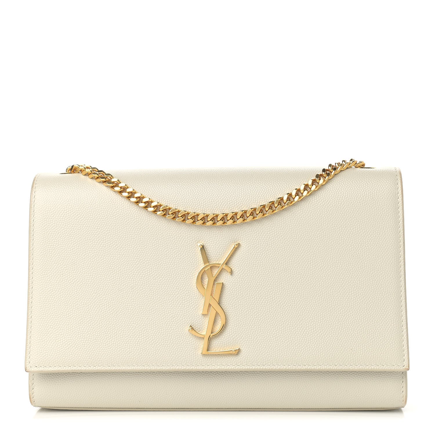 Saint Laurent Grain De Poudre Medium Classic Monogram Kate Satchel Crema Soft 1 of 9