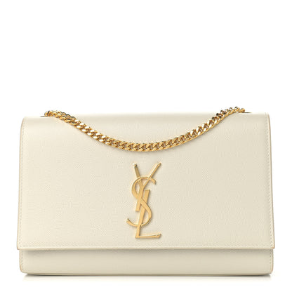 Saint Laurent Grain De Poudre Medium Classic Monogram Kate Satchel Crema Soft 1 of 9