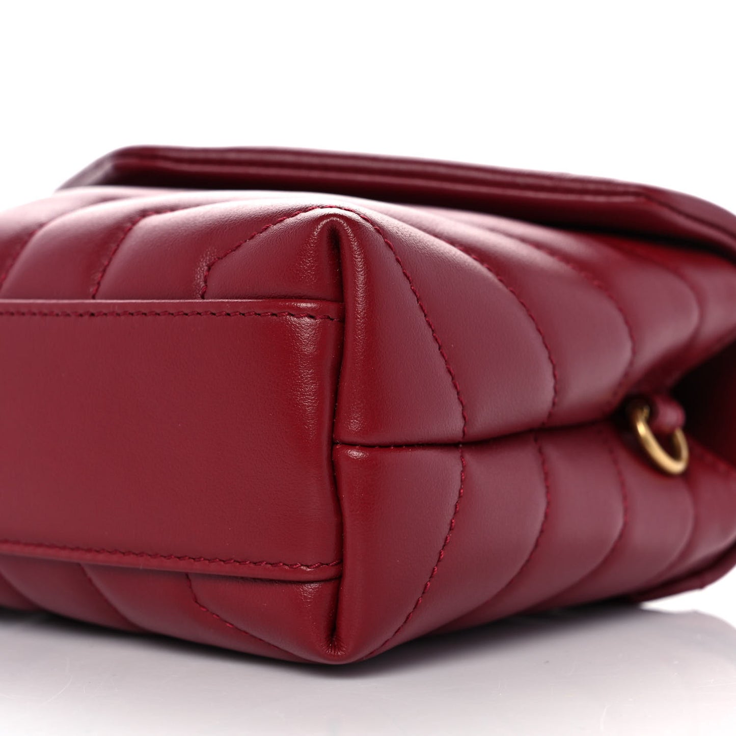 Calfskin Y Quilted Monogram Toy Loulou Crossbody Bag Opyum Red