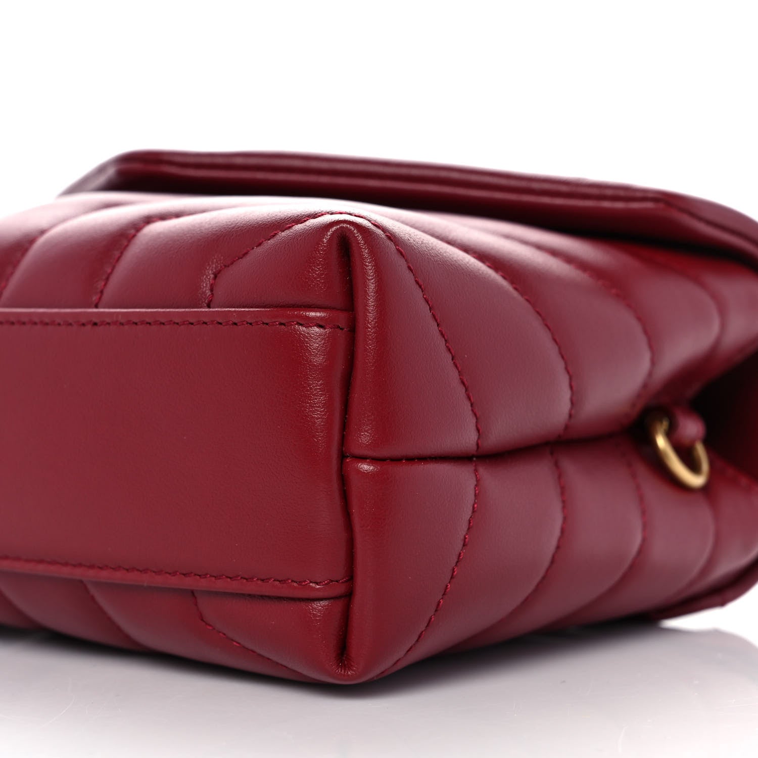 Saint Laurent Calfskin Y Quilted Monogram Toy Loulou Crossbody Bag Opyum Red 8 of 8