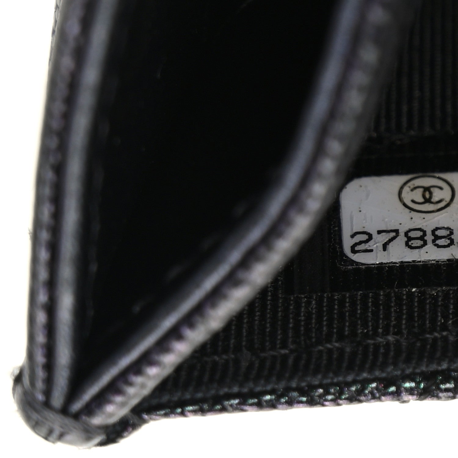 Chanel Iridescent Caviar Quilted Classic Strap Pouch Black 9 of 9
