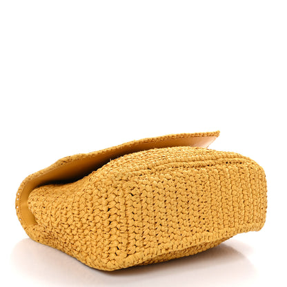 Saint Laurent Raffia Calfskin Monogram Medium Niki Chain Satchel Wheat 4 of 9