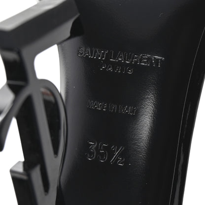 Saint Laurent Patent Calfskin Opyum 110 Sandals 35.5 Black 7 of 10