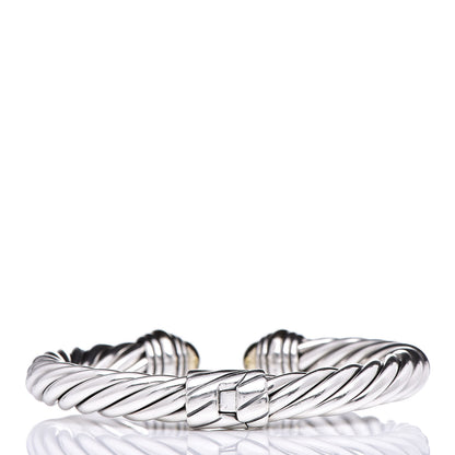 David Yurman Sterling Silver 14K Yellow Gold 8.5mm Cable Classics Bracelet 3 of 5
