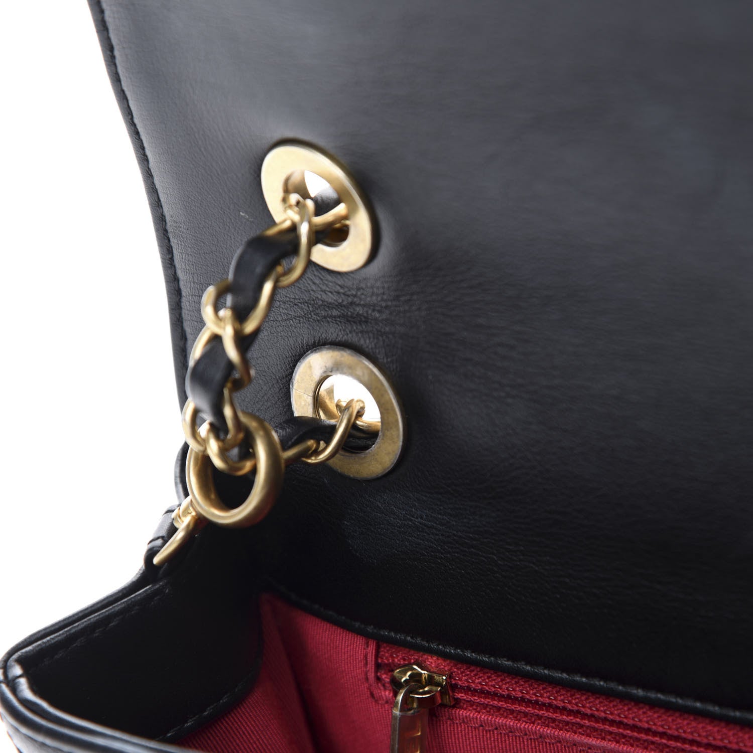 Chanel Calfskin Quilted Enchained Flap Black 10 of 12