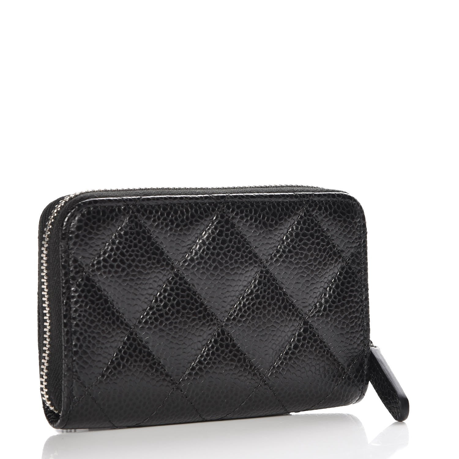 Chanel Caviar Quilted Zip Coin Purse Black 3 of 8