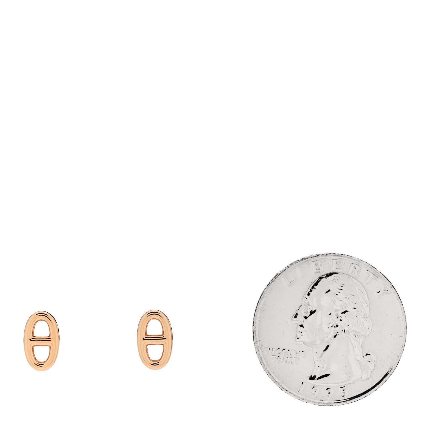 Hermes 18K Rose Gold TPM Farandole Stud Earrings 2 of 5