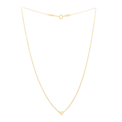 Tiffany 18K Yellow Gold Diamond .08ct Elsa Peretti Diamonds by the Yard Pendant Necklace 3 of 6