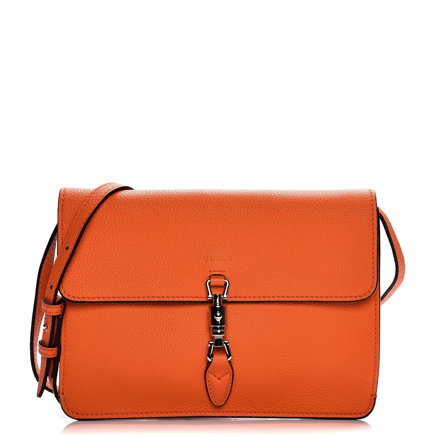 Grand Prix Calfskin Jackie Convertible Shoulder Bag Orange
