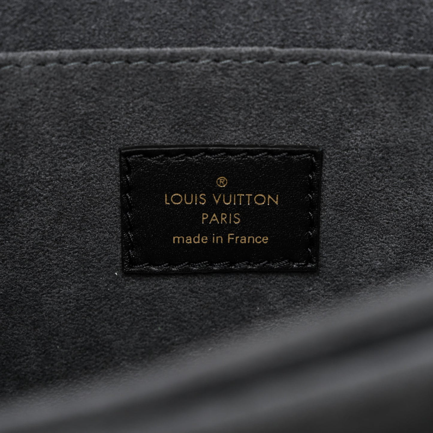 Calfskin Nanogram Embossed Dauphine MM Black