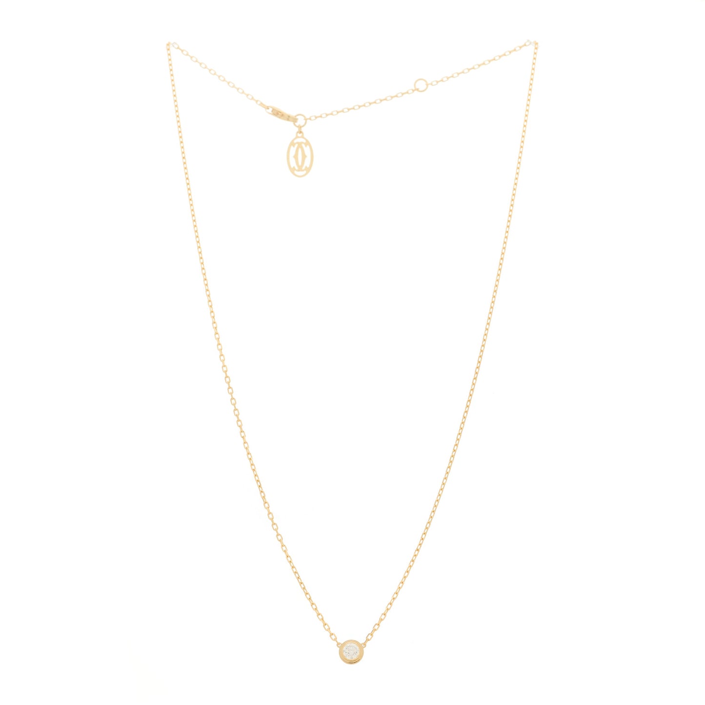 18K Yellow Gold Diamond LM D'Amour Pendant Necklace
