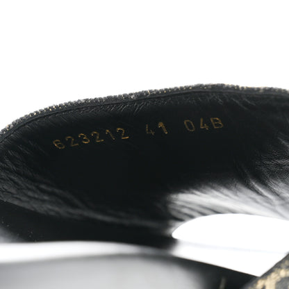 Gucci Jacquard Black Denim GG Monogram Angelina Platform 55mm Slide Sandals 41 Black Ivory 9 of 9