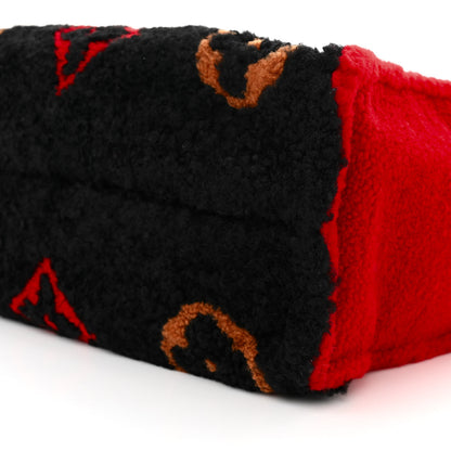 Louis Vuitton Shearling Monogram Giant Teddy Onthego GM Black Red 9 of 9