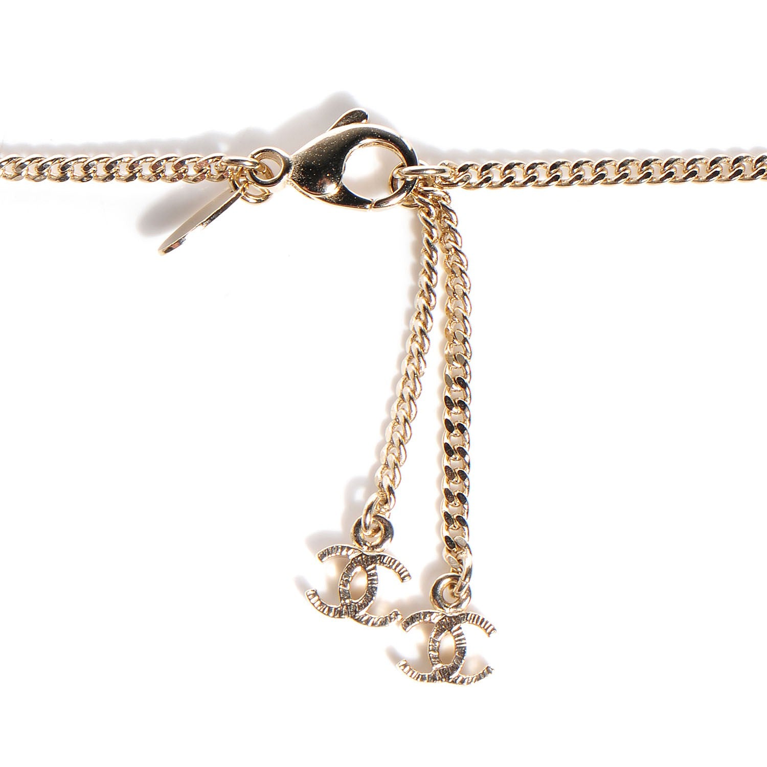Chanel Pearl CC Pendant Necklace Gold 5 of 7
