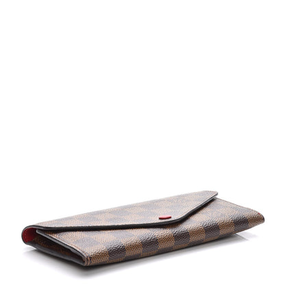Louis Vuitton Damier Ebene Josephine Wallet Red 4 of 10