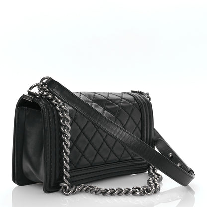 Chanel Lambskin Stitch Quilted Medium Boy Flap Black 3 of 11