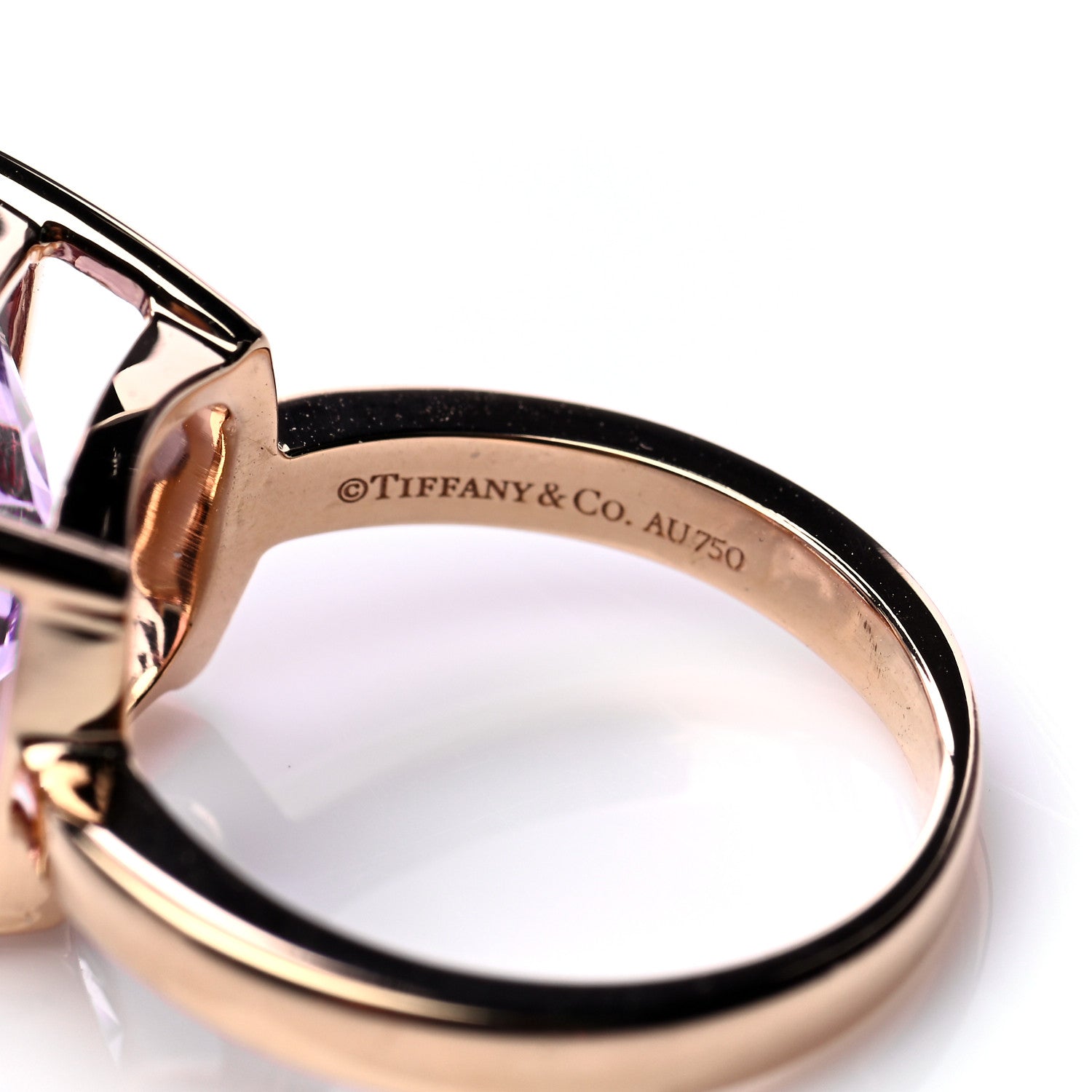Tiffany 18K Rose Gold Amethyst Sparklers Cocktail Ring 52 6 6 of 8