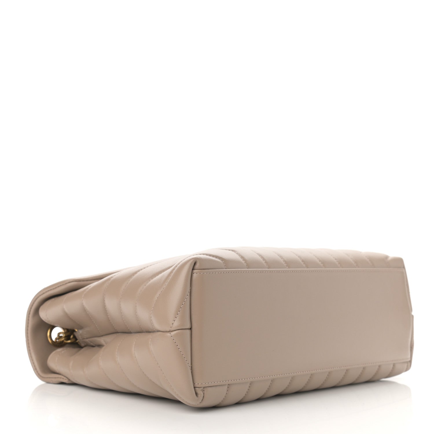Saint Laurent Calfskin Y Quilted Monogram Medium Loulou Chain Satchel Dark Beige 4 of 11