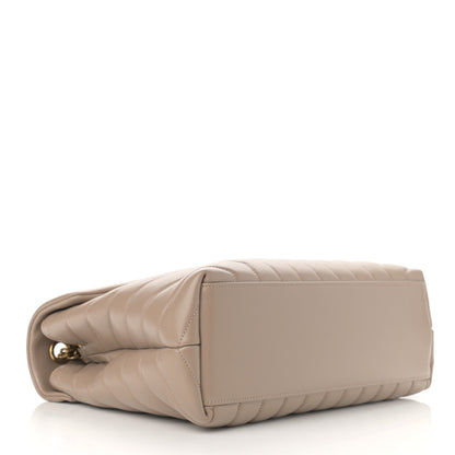 Saint Laurent Calfskin Y Quilted Monogram Medium Loulou Chain Satchel Dark Beige 4 of 11