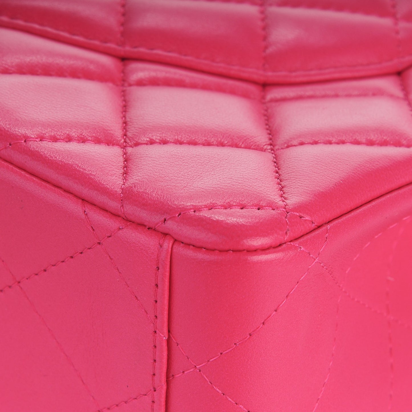 Lambskin Quilted Maxi Double Flap Fuchsia