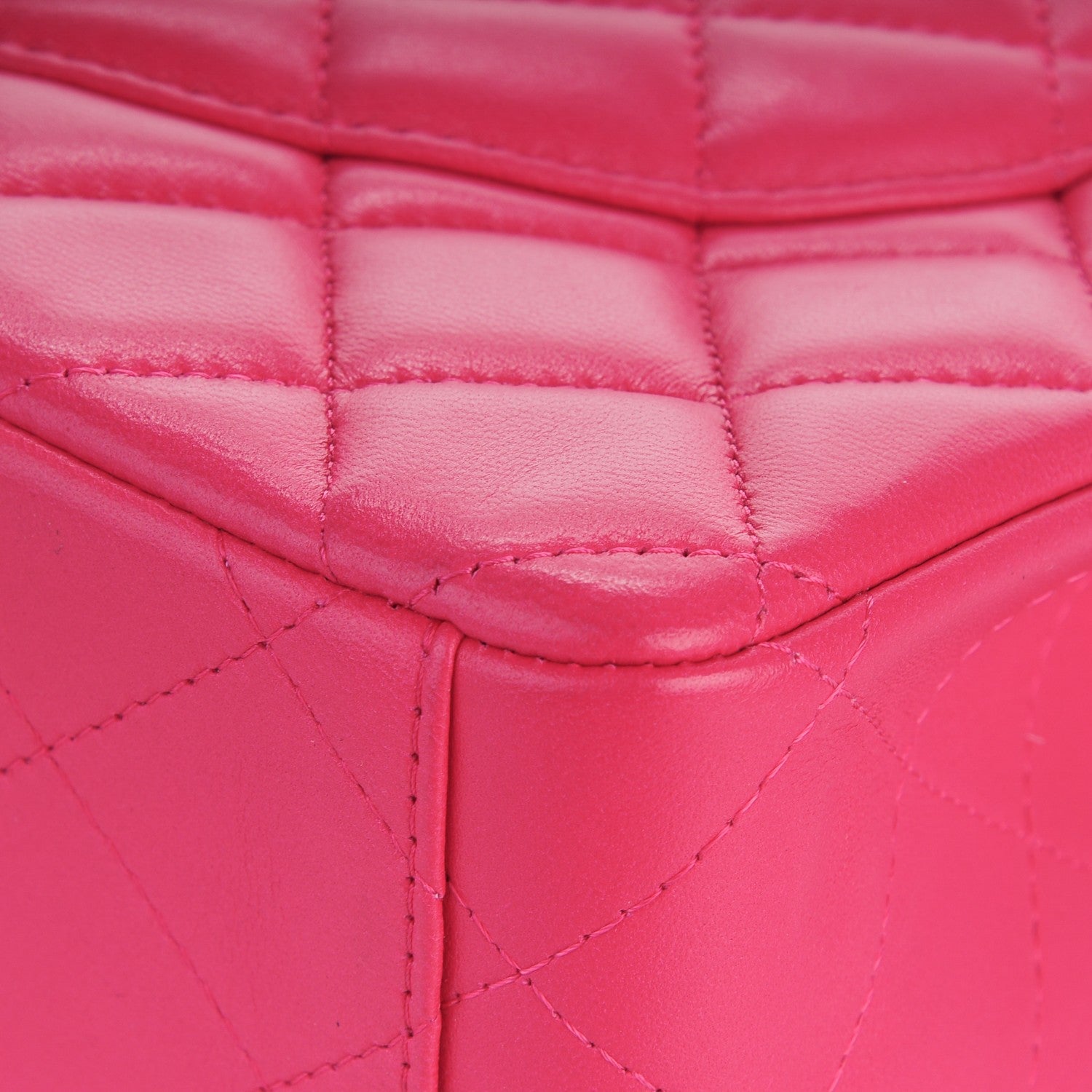 Chanel Lambskin Quilted Maxi Double Flap Fuchsia 11 of 11
