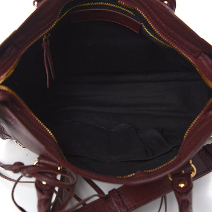 Balenciaga Chevre Gold Metallic Edge Hardware S City Rouge Pourpre 6 of 13