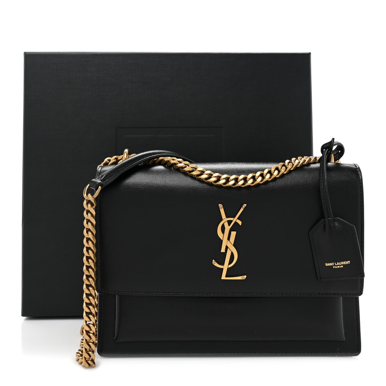 Saint Laurent Calfskin Medium Monogram Sunset Black 11 of 11