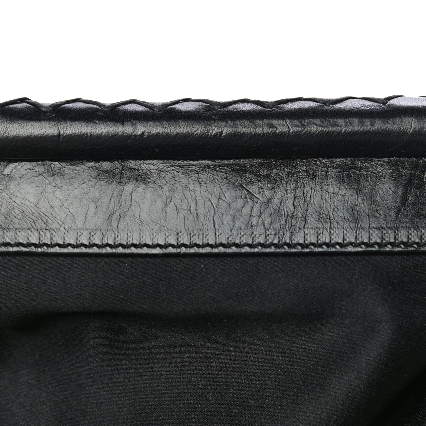 Satin Chain Satchel Black