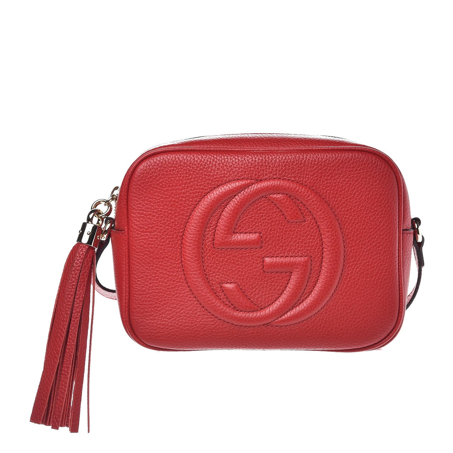 Pebbled Calfskin Small Soho Disco Bag Tabasco Red