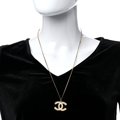 Chanel CC Necklace Matte Gold 2 of 7