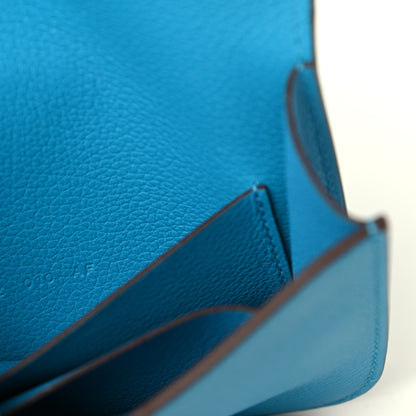 Hermes Evercolor Bi-Color Constance Slim Wallet Bleu Frida Rose Mexico 7 of 8