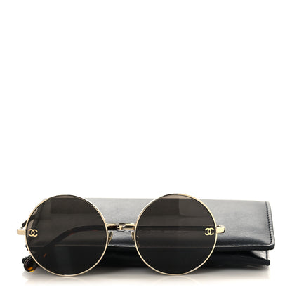 Chanel Metal Round Sunglasses 4268 Gold Tortoise 7 of 7