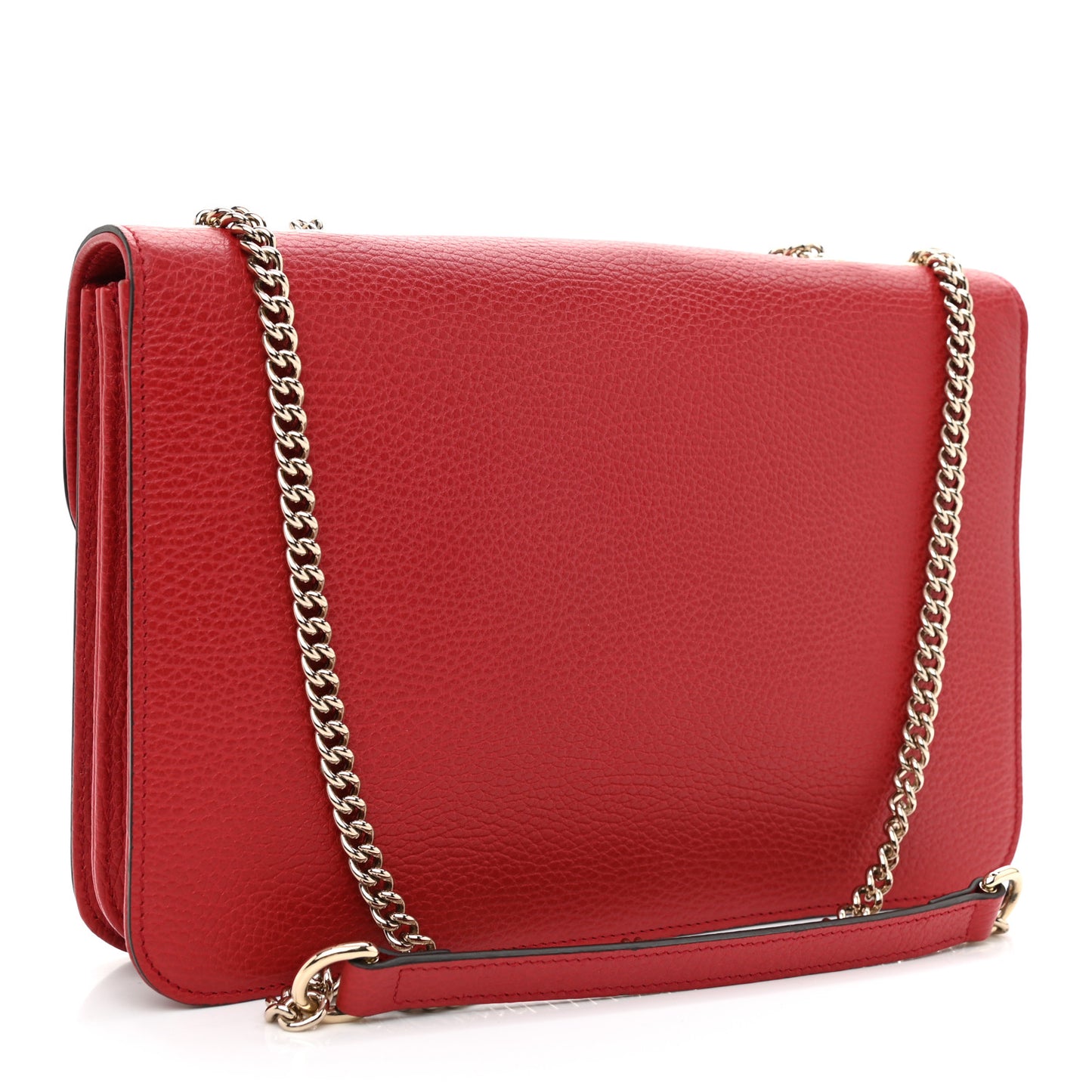 Dollar Calfskin Interlocking G Shoulder Bag Red