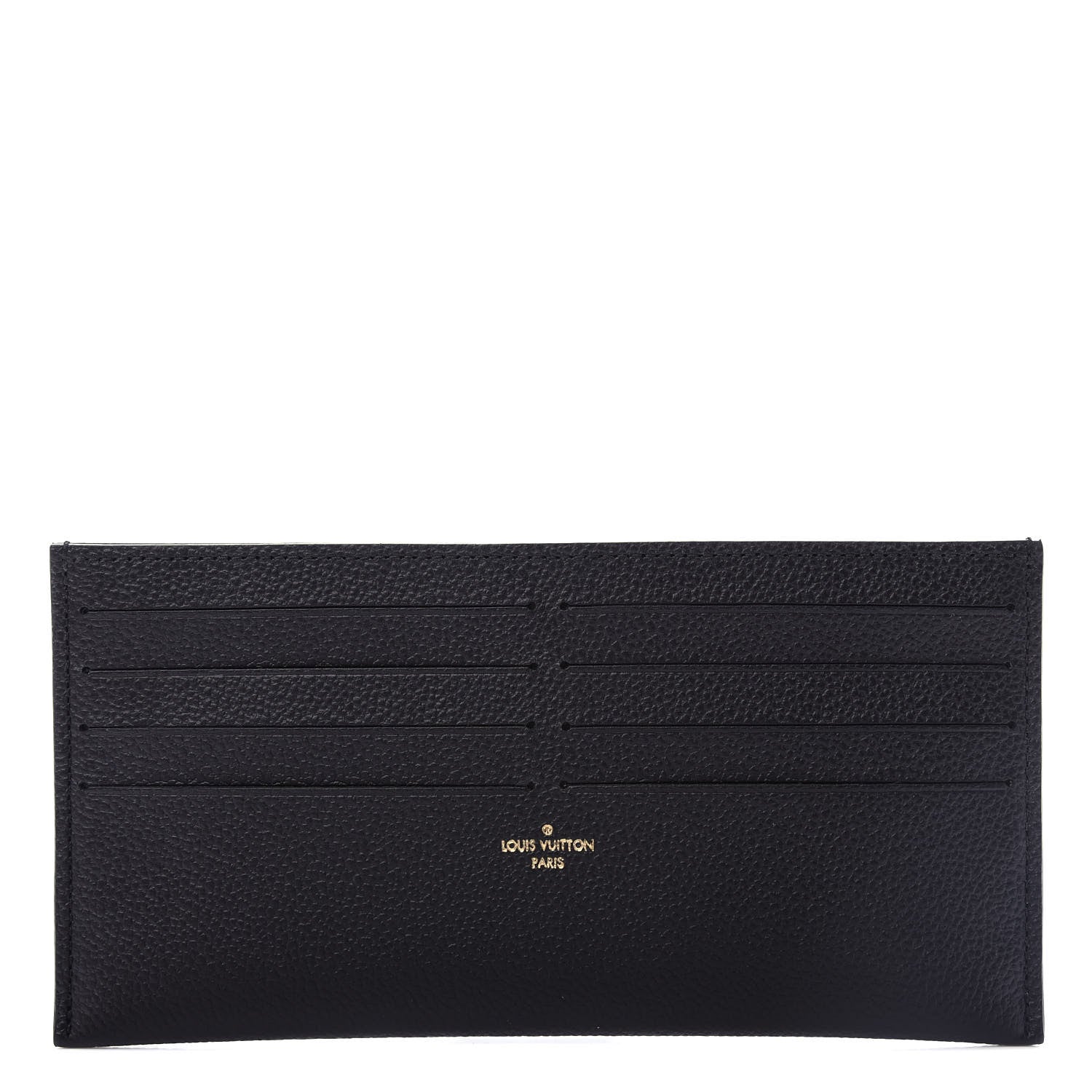 Louis Vuitton Calfskin Felicie Chain Wallet Card Holder Insert Black 1 of 6