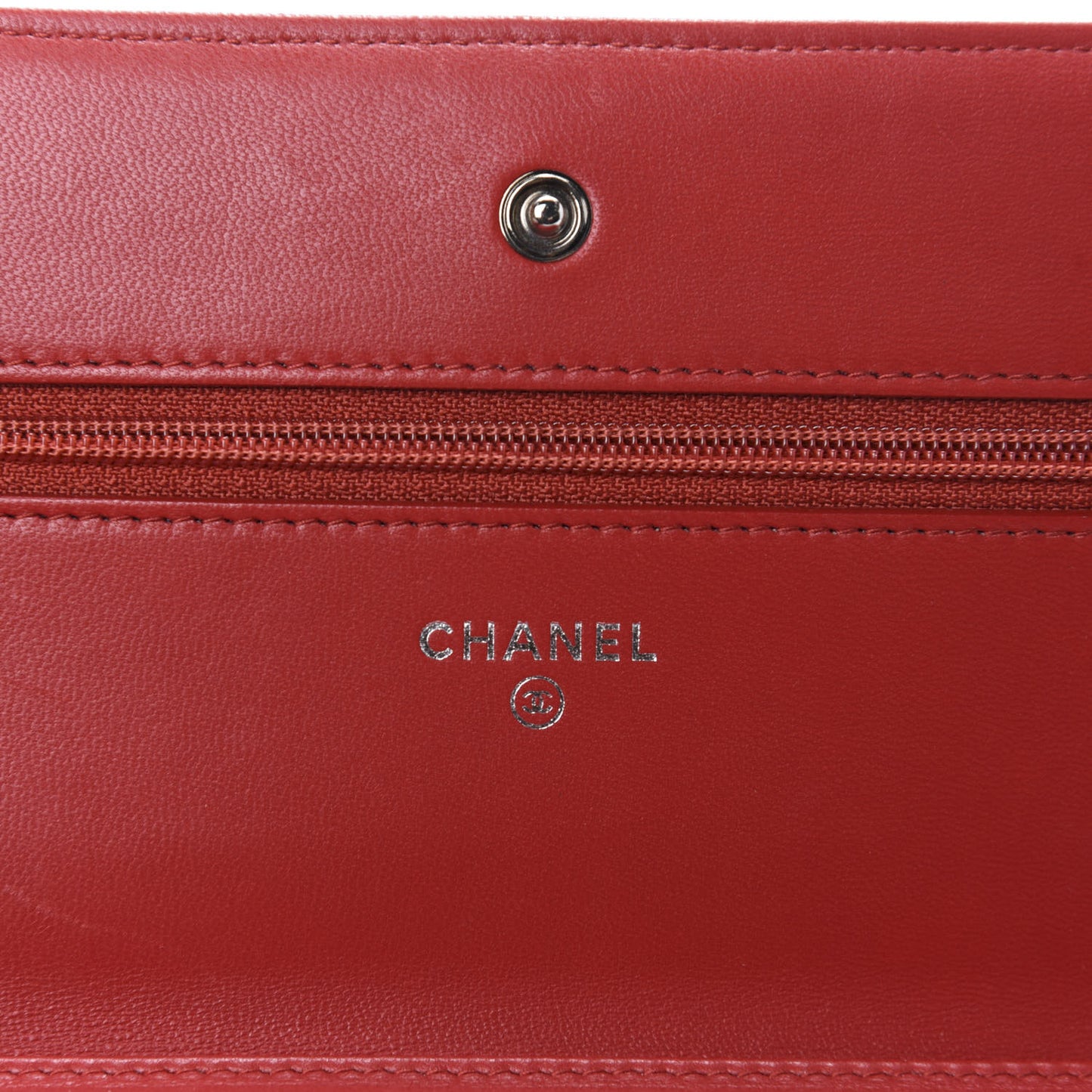 Lambskin Quilted Tri-Color Wallet On Chain WOC Red Blue