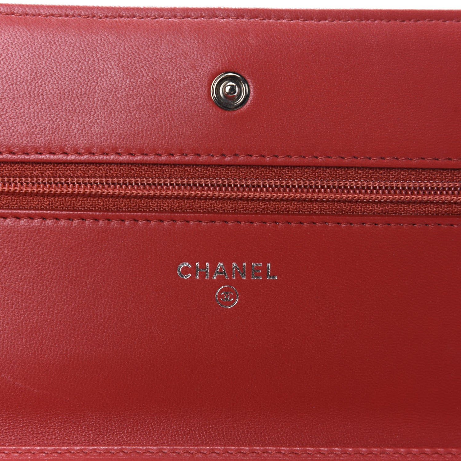 Chanel Lambskin Quilted Tri-Color Wallet On Chain WOC Red Blue 6 of 11