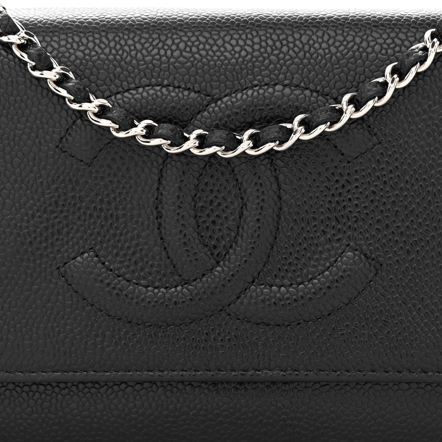 Chanel Caviar Timeless CC Wallet on Chain WOC Black 9 of 14