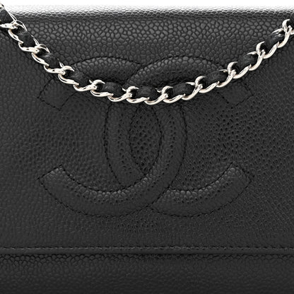 Chanel Caviar Timeless CC Wallet on Chain WOC Black 9 of 14