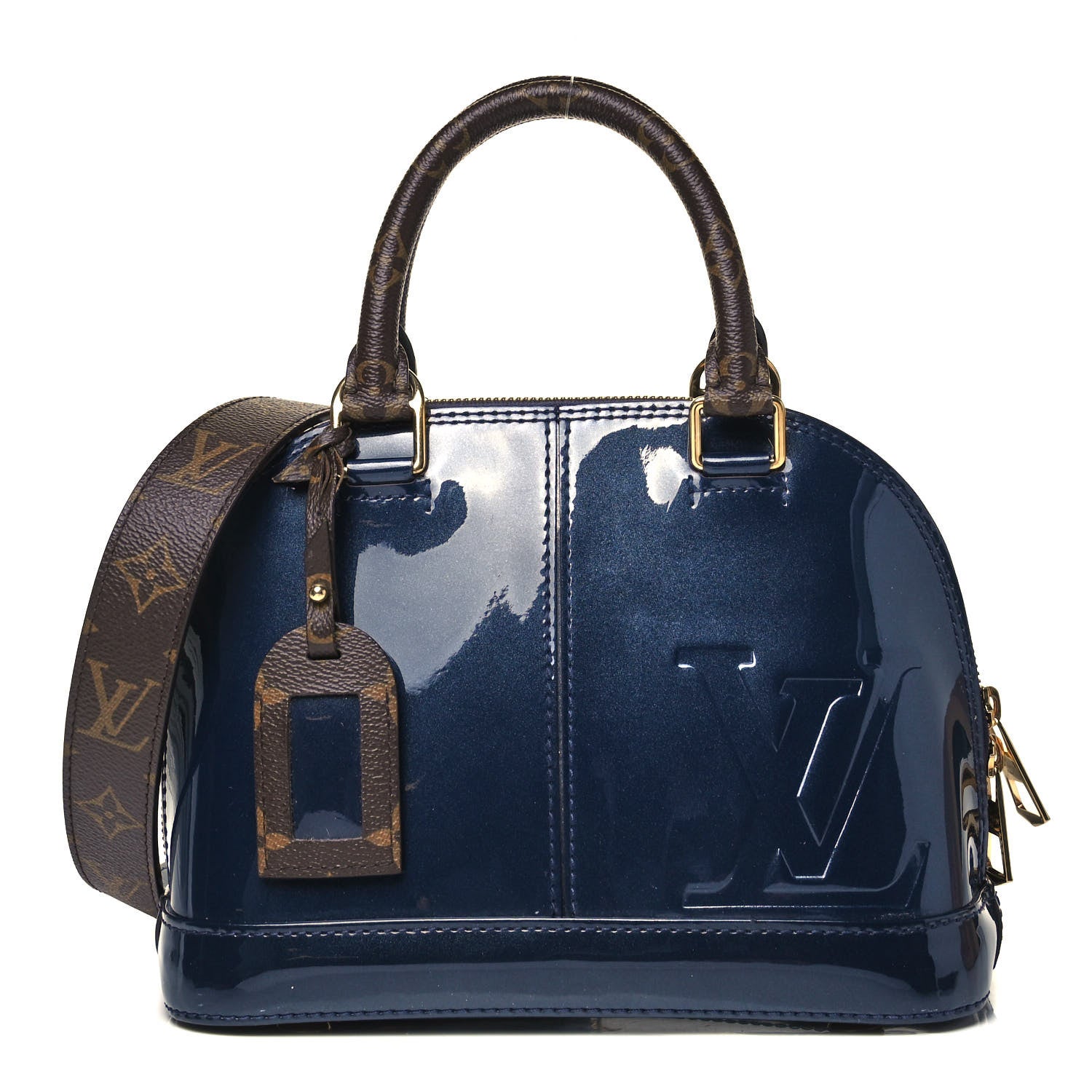 Louis Vuitton Patent Monogram Alma BB Marine 1 of 9