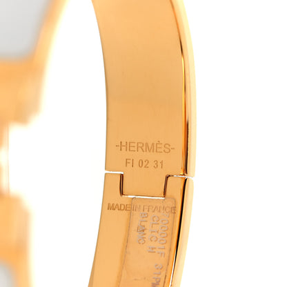 Hermes Enamel Narrow Clic Clac H Bracelet PM White 4 of 4