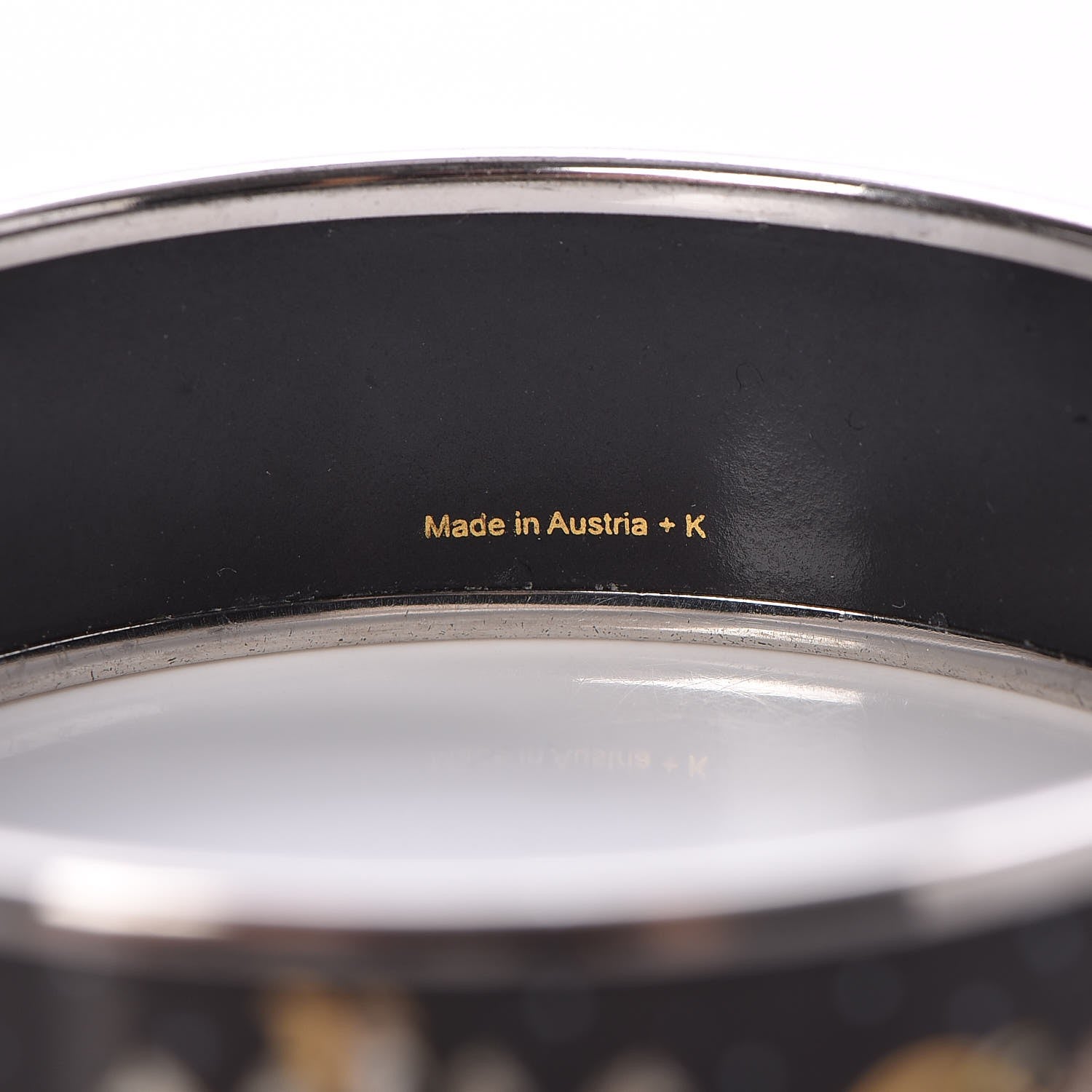 Hermes Enamel Printed Celestial Mythology Wide Bracelet 70 Black 5 of 5