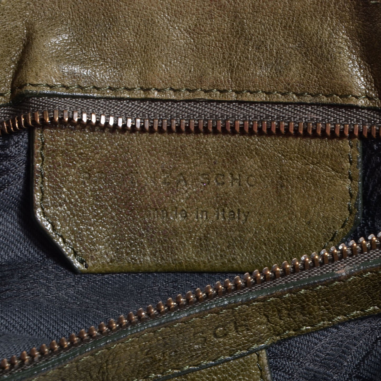 Lambskin PS1 Large Satchel Military