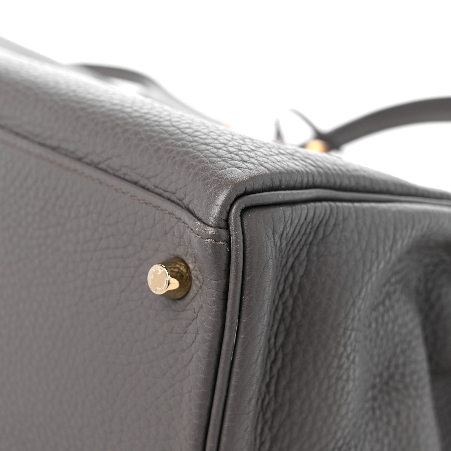 Hermes Taurillon Clemence Kelly Retourne 35 Etain 9 of 12