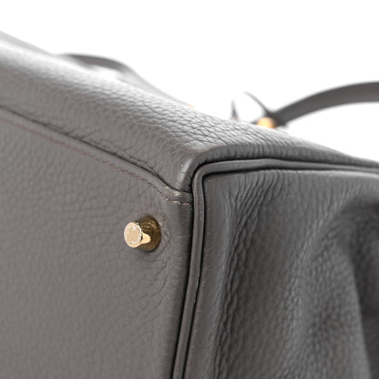 Hermes Taurillon Clemence Kelly Retourne 35 Etain 9 of 12