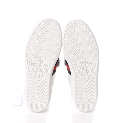 Gucci Calfskin Ayers Crystal Web Womens New Ace Pineapple Sneakers 37 White 6 of 11