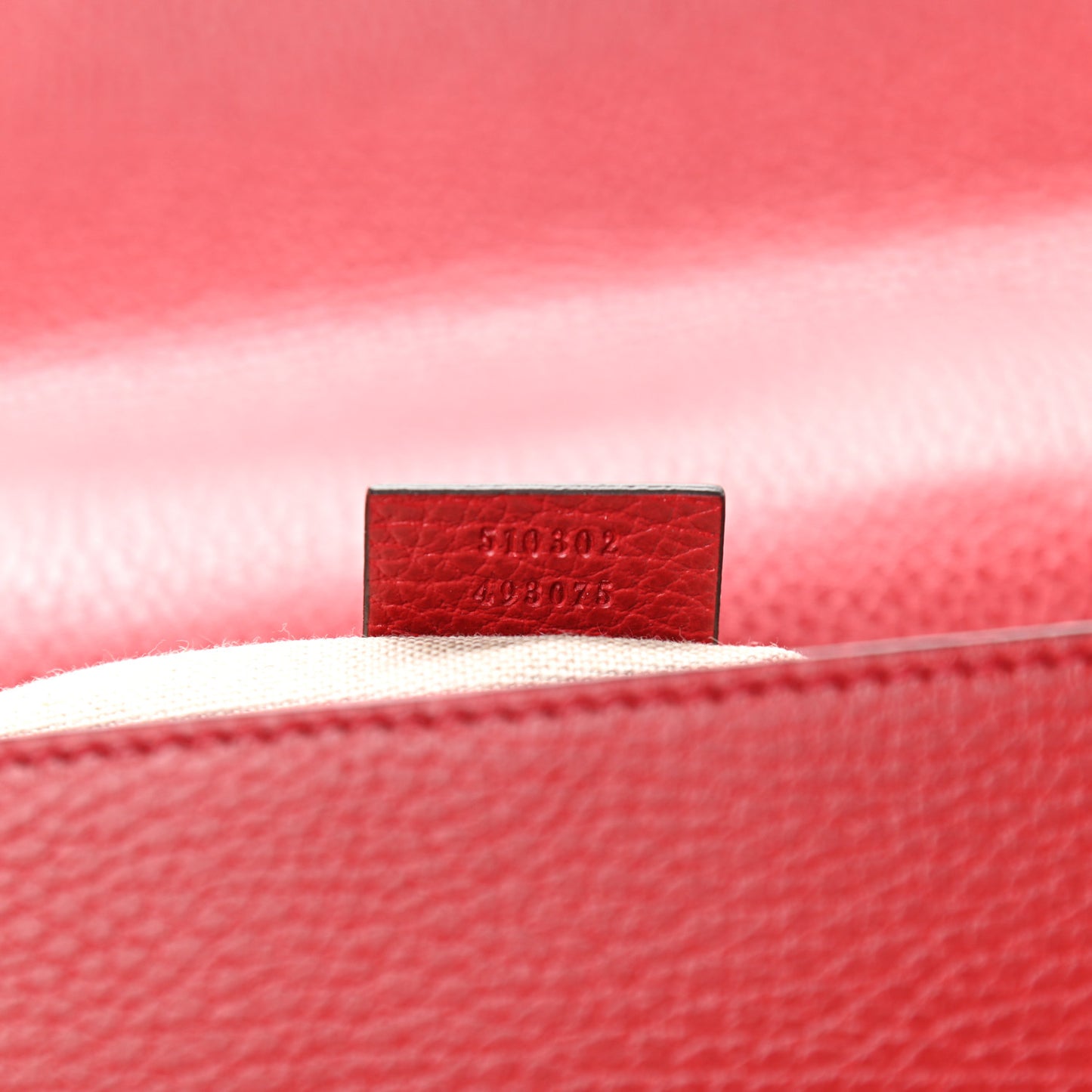 Dollar Calfskin Interlocking G Top Handle Shoulder Bag Red
