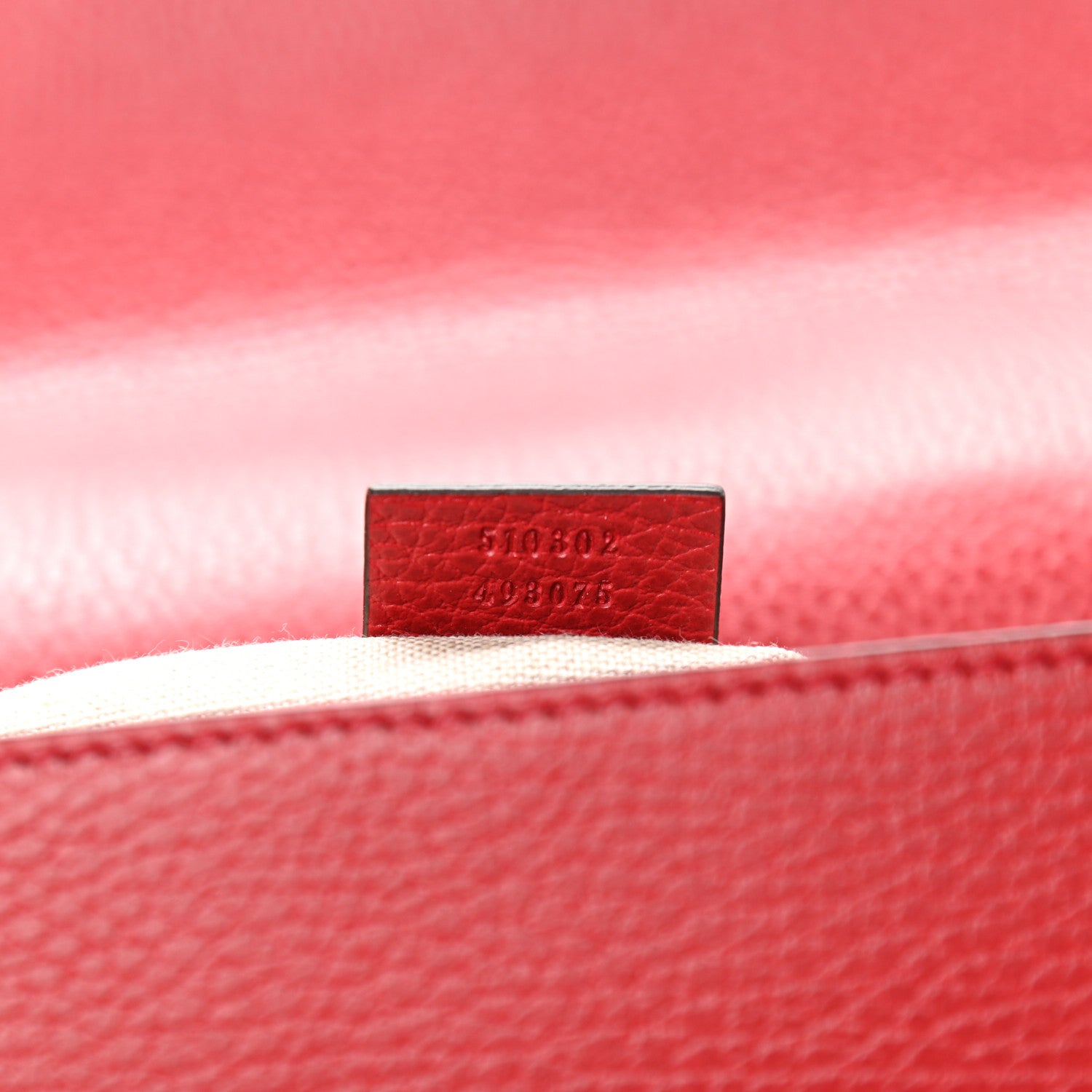 Gucci Dollar Calfskin Interlocking G Top Handle Shoulder Bag Red 12 of 21