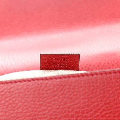 Gucci Dollar Calfskin Interlocking G Top Handle Shoulder Bag Red 12 of 21